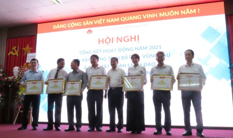 Hội Xây dựng Bà Rịa - Vũng Tàu tổ chức lễ tổng kết hoạt động năm 2021